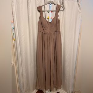 Azazie bridesmaids dress, Stassie, Taupe, size: A16